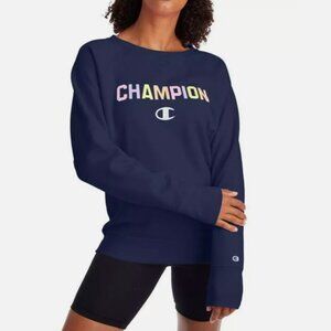 Champion Powerblend Sweatshirt in Navy Blue Size XL